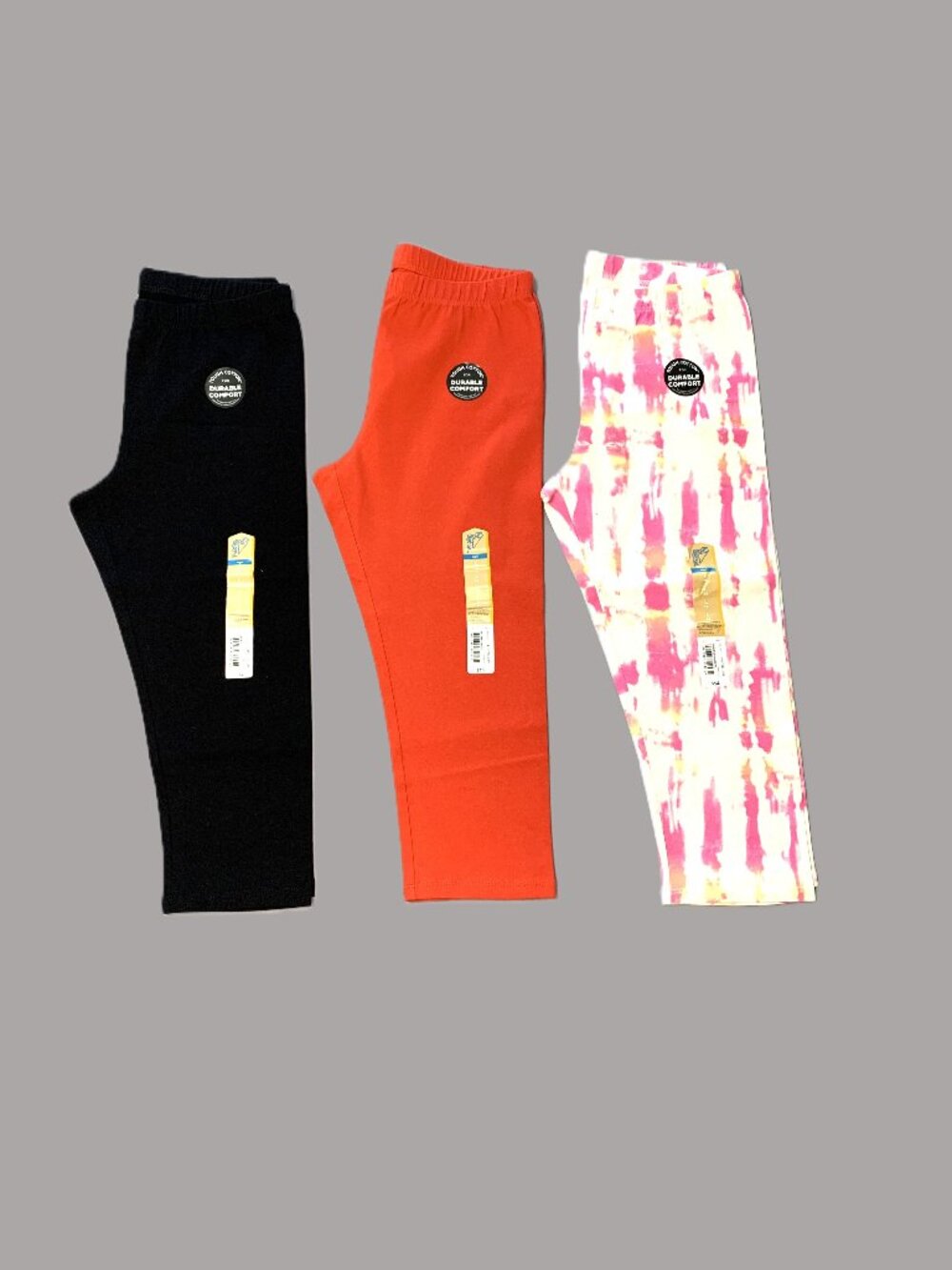 Brand New 3 Thereabouts Girls Capri Leggings Orange Black Pink Size 14